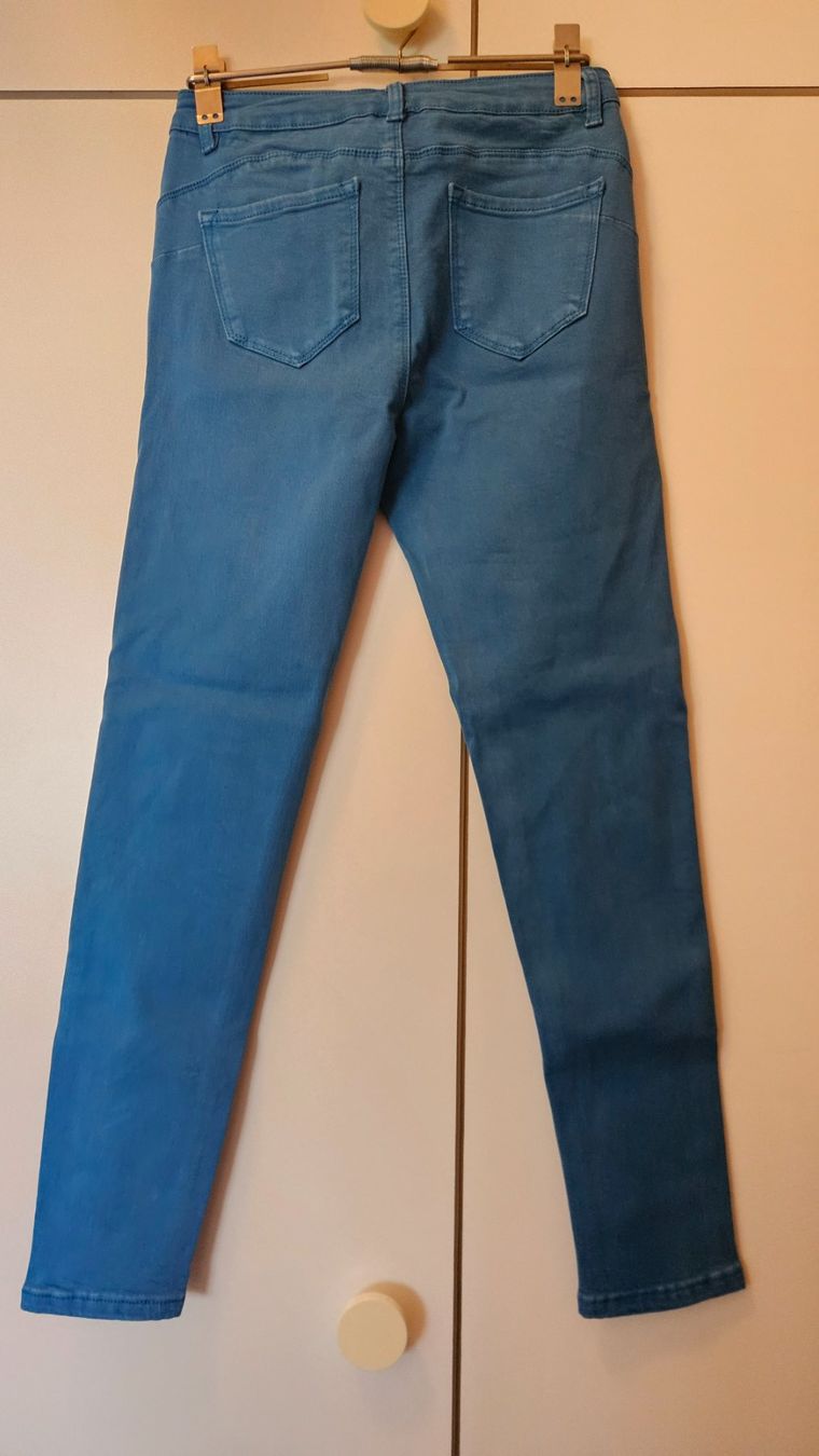 Pantaloni: Pantaloni azzurri tg.42 cotone – Usato da Melano venduto da H-Sara 1