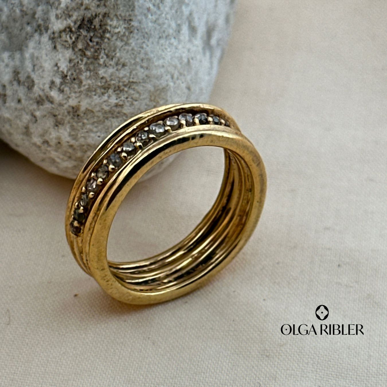 Olga Ribler Ringe: Diamanten Sterling Silber Ring - Grösse 53 – Neu (gemäss Beschreibung) aus Luzern von Schmuckoutlet 2