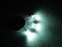 Flachkopf-LED 3mm coolwhite 20 Stück