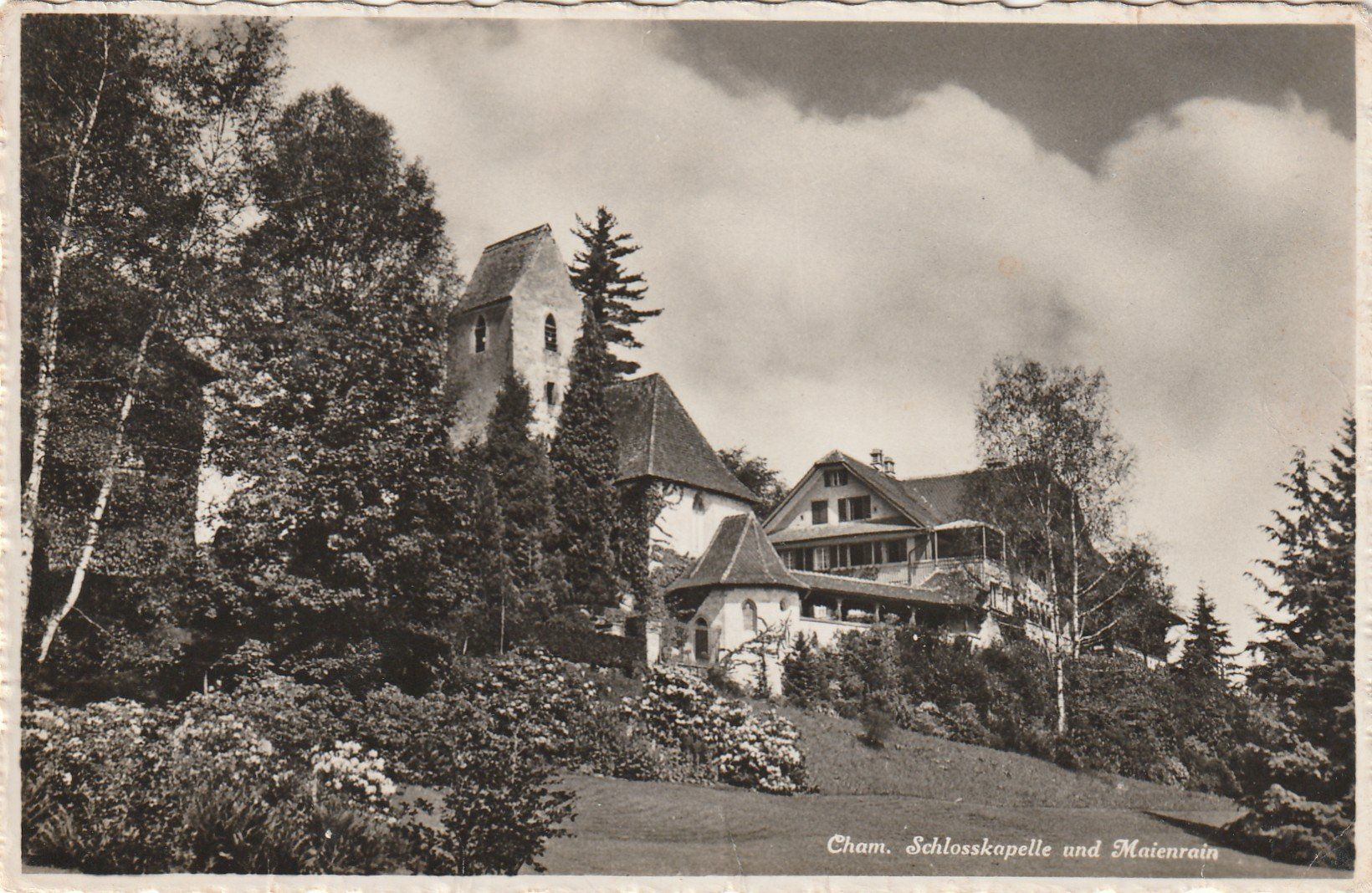 Cartoline postali: Cham Schlosskapelle und Maienrain – Usato da Rorschacherberg venduto da fratovi2