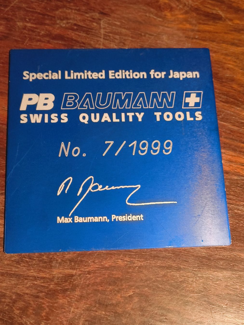 Schilder: Schild Swiss Tools PB Baumann Sumiswald blau Alu Eloxiert – Gebraucht aus stettlen von VintageBern_ch 1