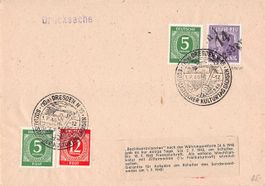 seltene MISCHFRANKATUR der Besatzungszonen 1.7.1948