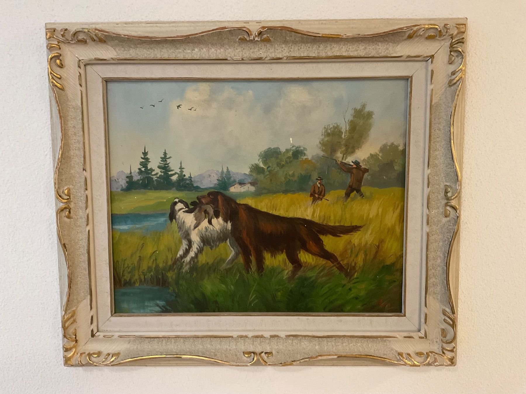Dipinti: BILD HUNDE MIT RAHMEN – Usato da Scuol venduto da Lotus2020 1