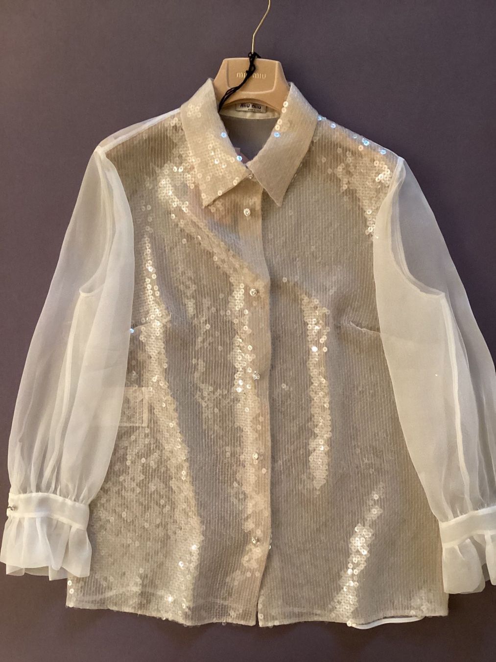 Miu Miu Blusen: Miu Miu Sequin Blouse IT38-EU34/36 – Neu und originalverpackt aus Pfäffikon ZH von JingTunic 1