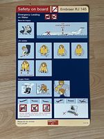 Swiss International Embraer RJ245 Safety Card