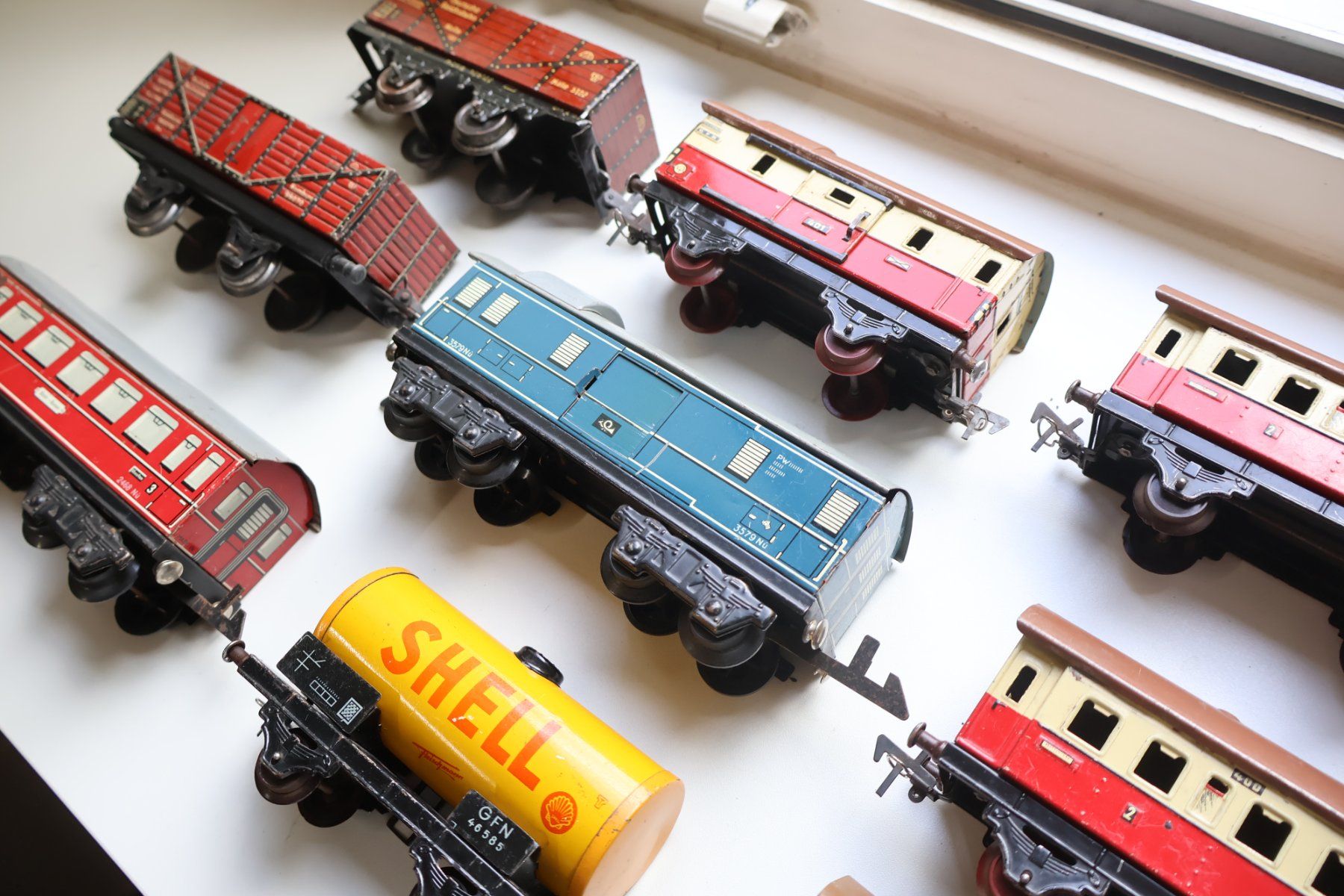 Fleischmann Modellini di ferrovie: Fleischmann & Co 9 x Wagen - Spur 0 Blech – Usato da Winterthur venduto da Monstera 6