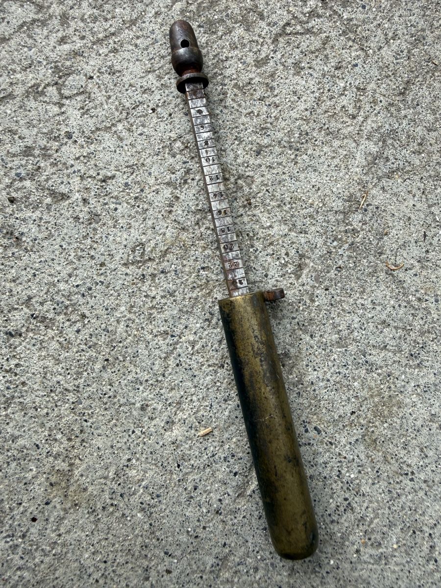 Misurare: antiker Messing Pulvermassstab – Usato da Konolfingen venduto da petzipetz 2