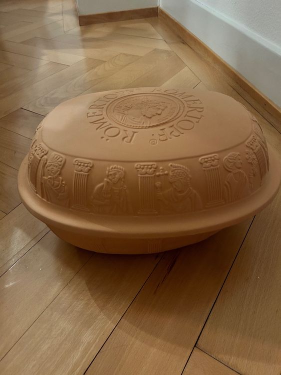 R&ouml;mertopf MAXI Rostiera Ceramica - 7 Litri, Per 8-10 Persone, Cottura Lenta E Naturale