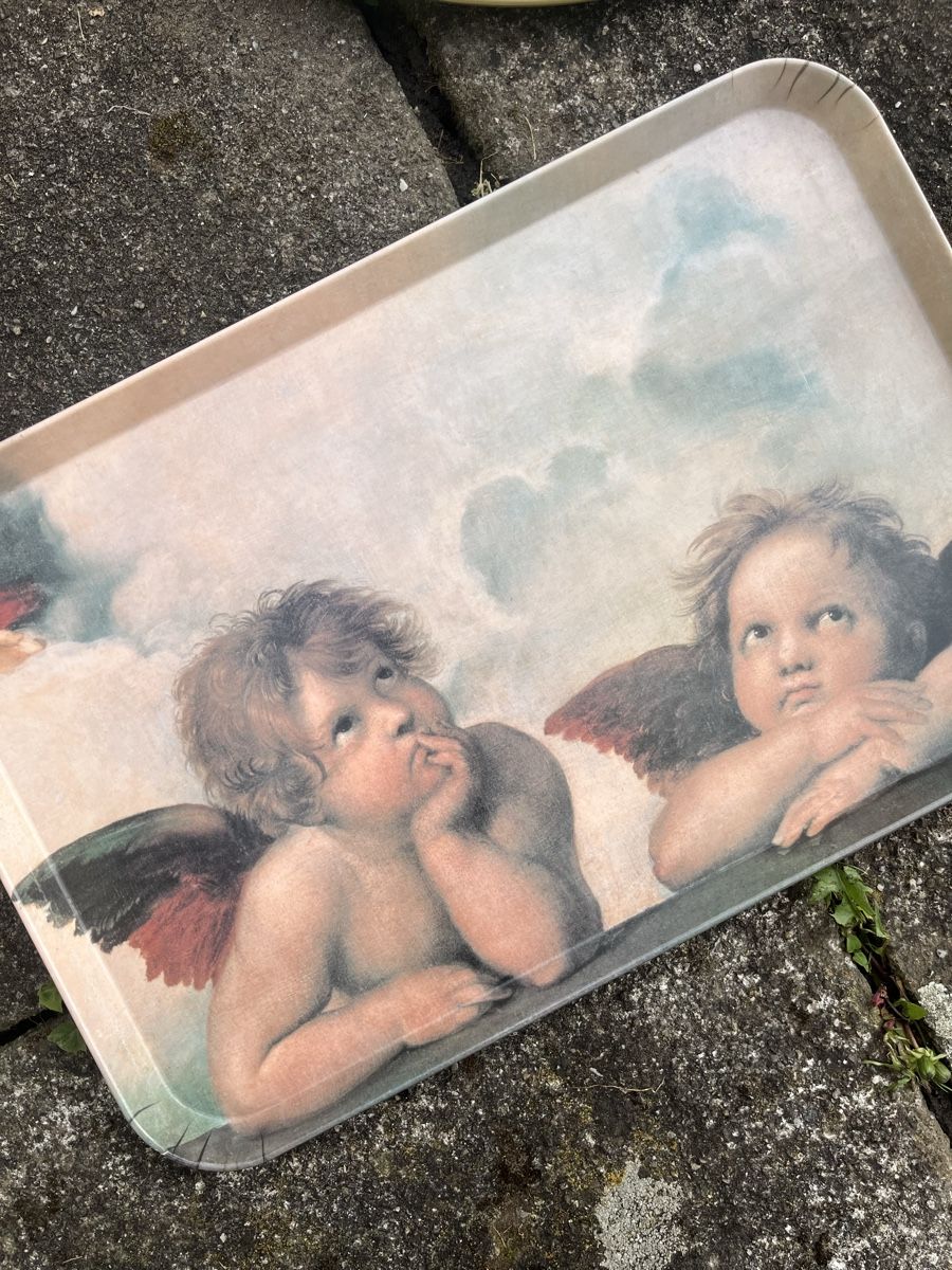 Piatti di portata: 2x Vassoi Vintage Madonna Sixtina – Usato da Winterthur venduto da Unik_vintage_001 1