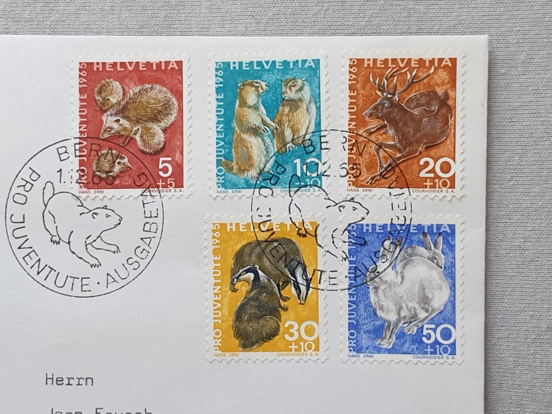 Tutti i francobolli: (12)   Pro Juventute 1965 mit ET Stempel – Usato da Schwarzhäusern venduto da Inot3 1