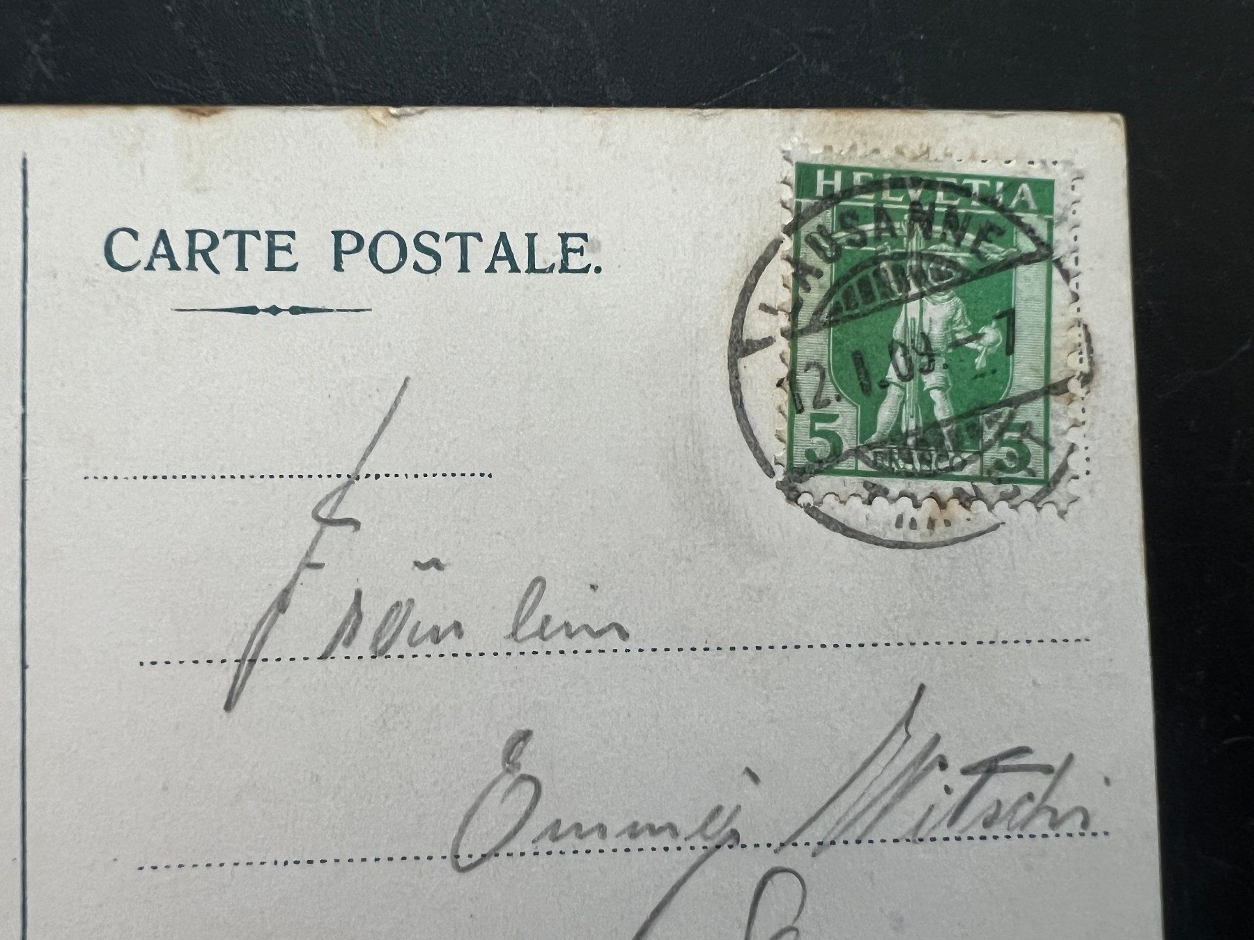 Cartoline postali: AK  1909  Lausanne     (G1256) – Usato da Hinwil venduto da Sidi4 1