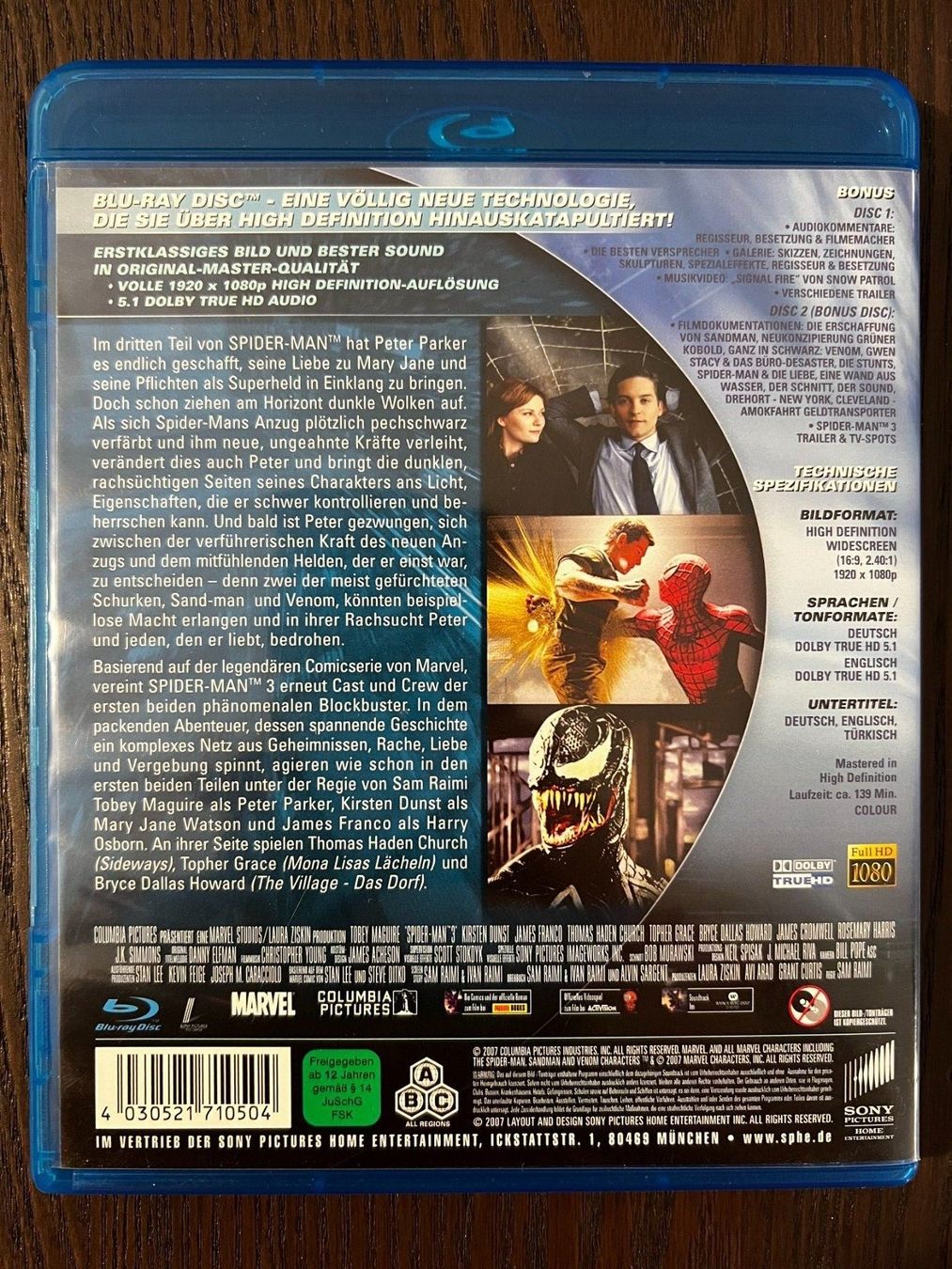 Tutti i DVDs: Spider Man 3 – Usato da Zürich venduto da Blu-ray_ZH 1