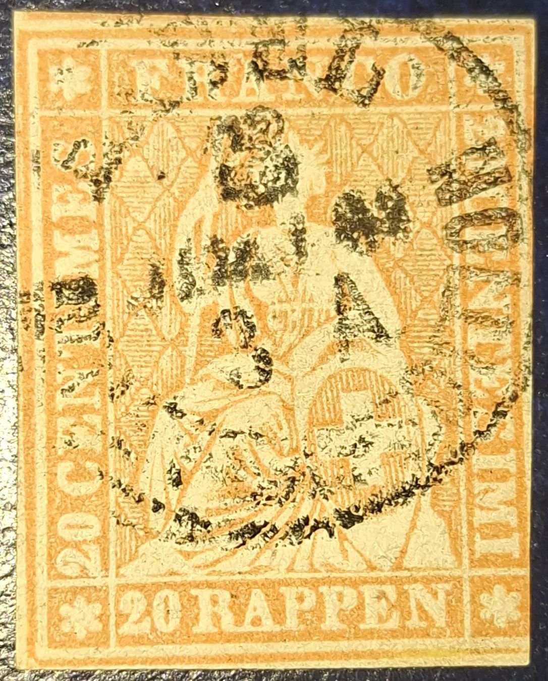 Tutti i francobolli: Strubel 25G Kat. 120.- – Usato da Balgach venduto da SIMEON27