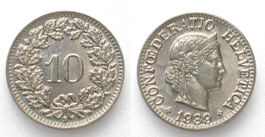 CH 10 Rappen 1939 stgl PRACHTSTÜCK!