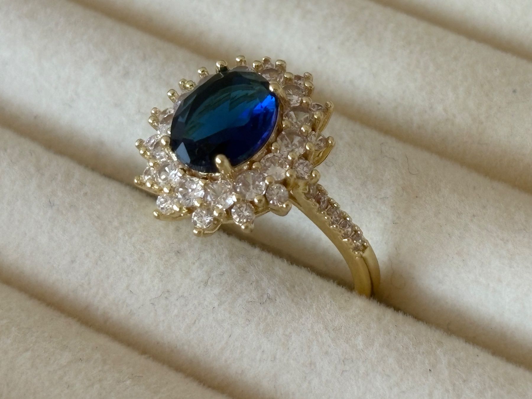 Anelli: Luxus Elegante Gr.19/9 Ring Farbe: Gold/blau – Nuovo (secondo la descrizione) da Biel-Bienne venduto da Roserosse13 4