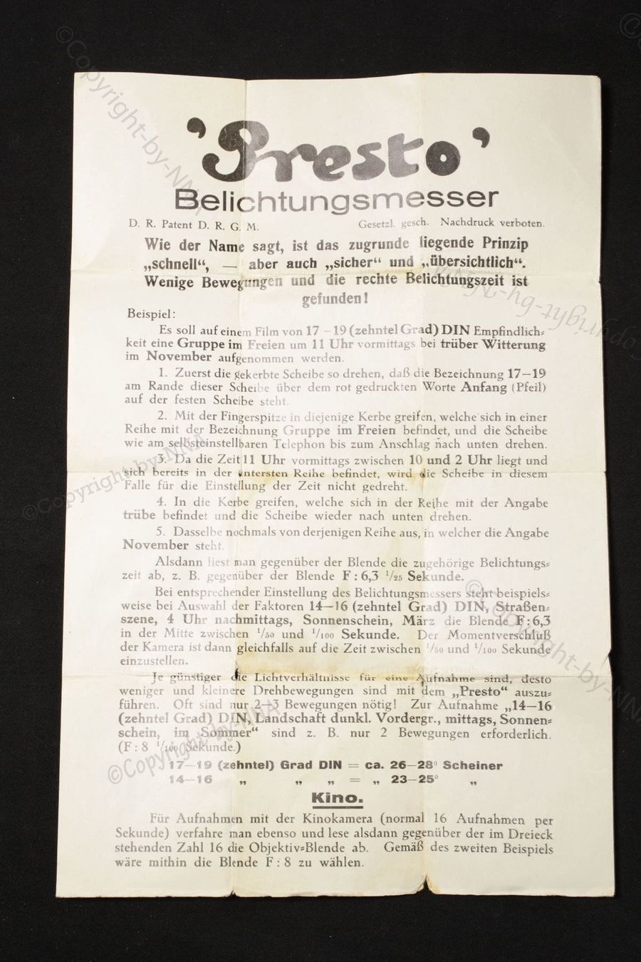 Misurare: Mechanische- Belichtungsmesser- Presto – Usato da St. Gallen venduto da Acer0110 3