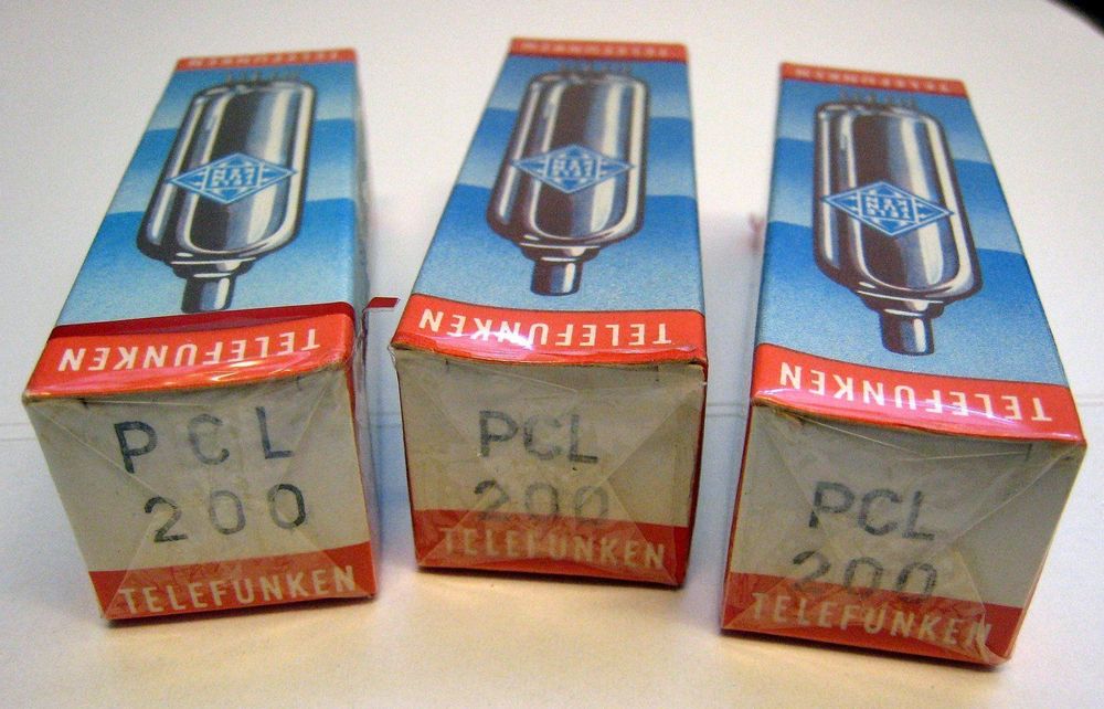 3 Röhren / Radioröhren PCL200, Telefunken, NEU (Neu und ...