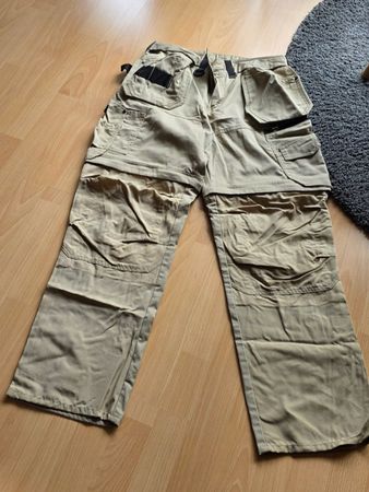 Outdoor Trekkinghose, Khaki, Zip-Off, Gr. 52