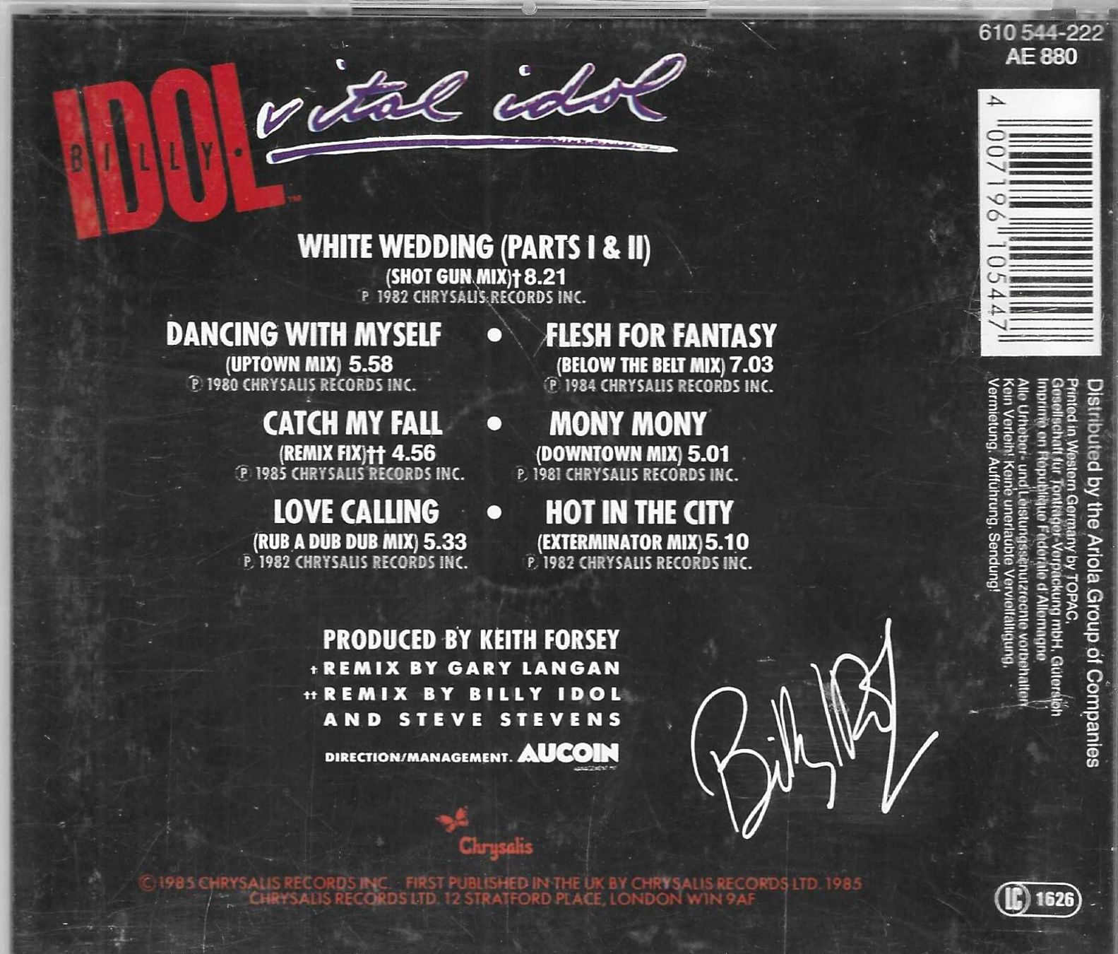 CD: Billy Idol - Vital Idol – Usato da Savagnier venduto da Ne2065 1