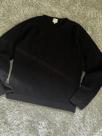 Armani Collezione Black Sweater 100% Virgin Wool 