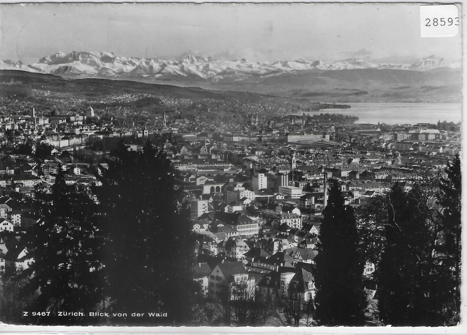 Cartes postales: Zürich - Blick von der Waid – D'occasion à Ettingen par Kartenplanet