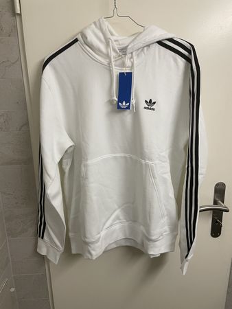 Adidas Original 3-Stripes Hoodie - White - Size L - New!