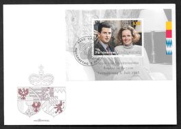 Liechtenstein FDC Block 1007 Vermählung Erbprinz ET 7.6.1993