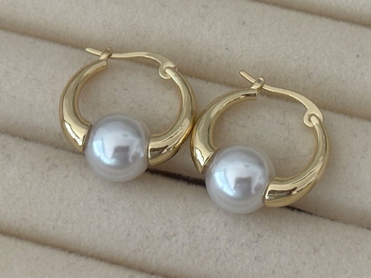 Orecchini pendenti & Orecchini a lobo: Luxus Elegante Ohrstecker  Kunstperlen Farbe: Gold – Nuovo (secondo la descrizione) da Biel-Bienne venduto da Roserosse13 4