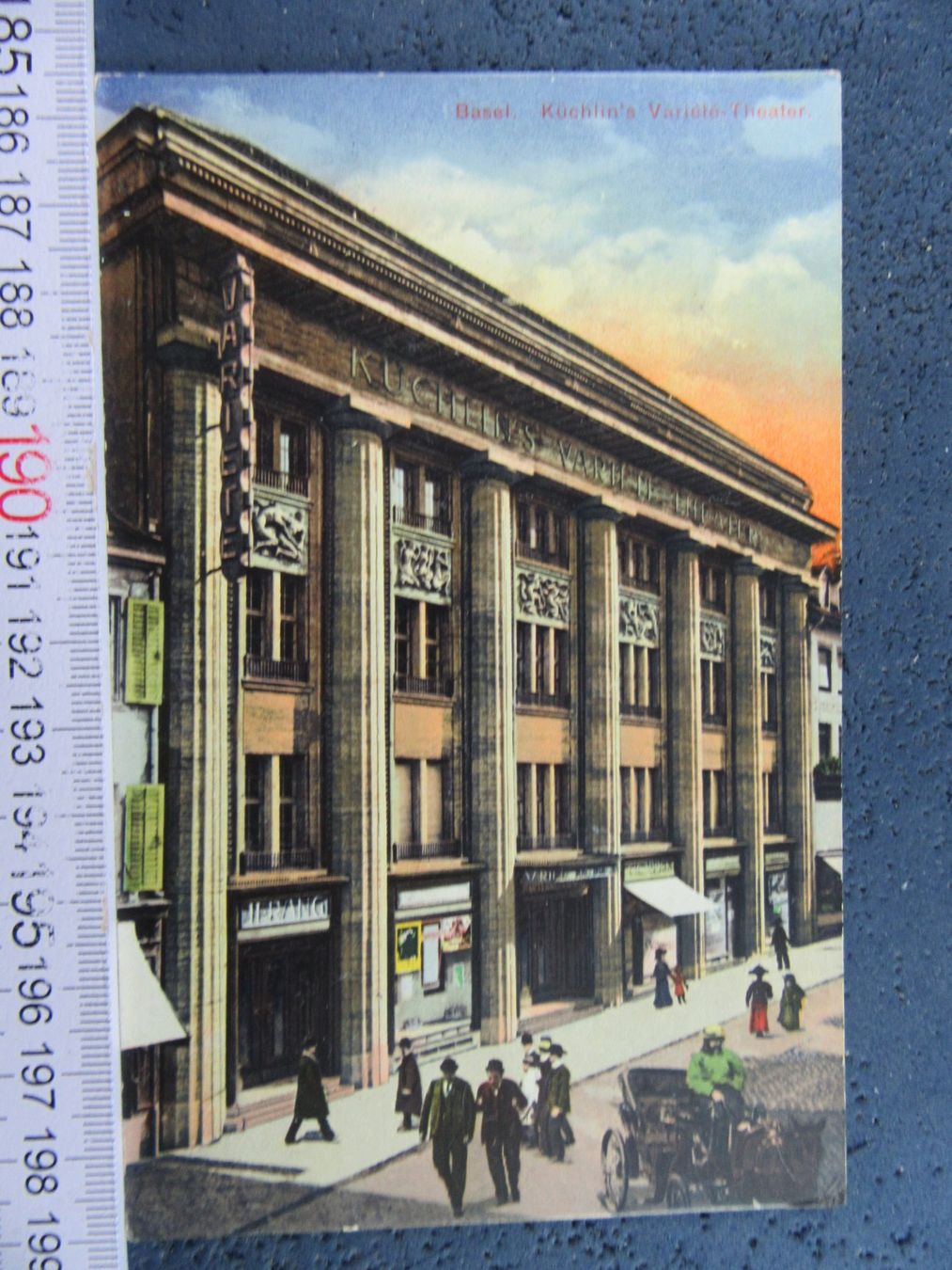 Ansichtskarten: BASEL KÜCHLINS VARIETE THEATER BELEBT 1921 – Gebraucht aus Ettingen von Hausi4711