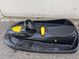 Lenkschlitten schwarz gelb mit Lenkrad guter Zustand