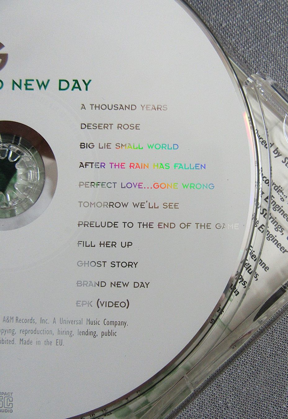CD: CD - Sting - Brand New Day – Usato da Auenstein venduto da Padabimbim 2