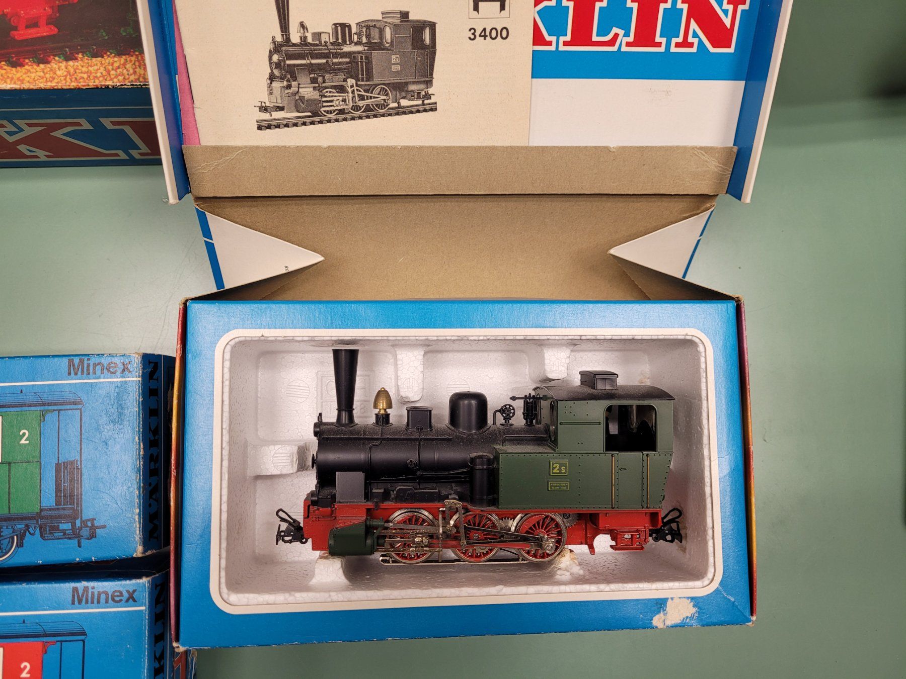 Märklin Modellini di ferrovie: Grosses Märklin Minex Set, Spur 0e – Usato da Perlen venduto da AhvidEvG 4