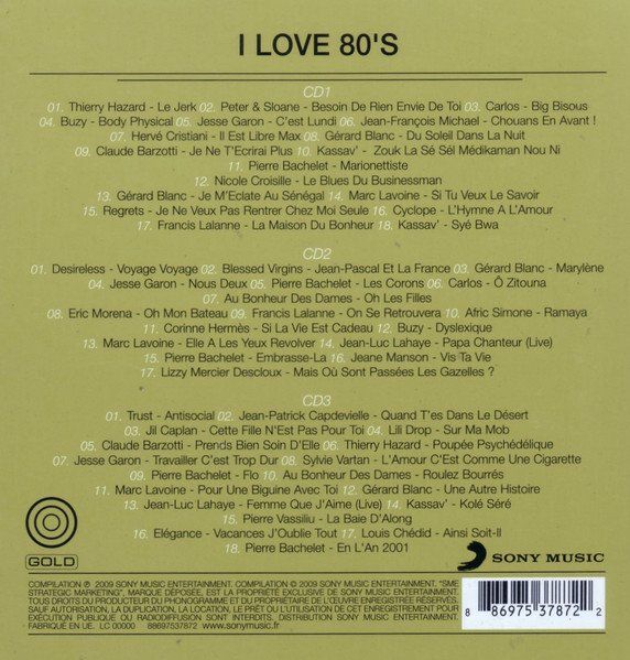 CD: Diverse: I love 80's: Compilation - 3CD Tin Box – Nuovo e nell'imballaggio originale da Steinhausen venduto da Vilivinili 1