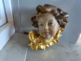 antiker Engel Putte Figur 14 cm