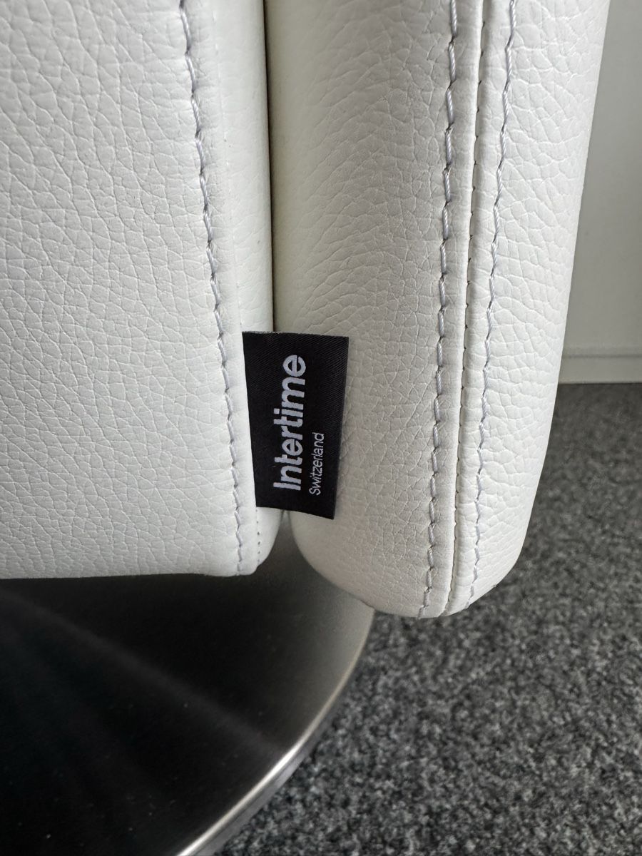 Intertime Sessel: Intertime Relaxsessel mit Hocker, Leder weiss, Top Zustand! – Gebraucht aus Volketswil von CHEF2222 4