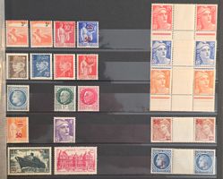 Frankreich 1930/40 Marianne & Paare mit Zwischensteg MLH