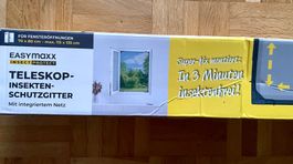EASYmaxx Teleskop Insektenschutzgitter Anthrazit, NEU
