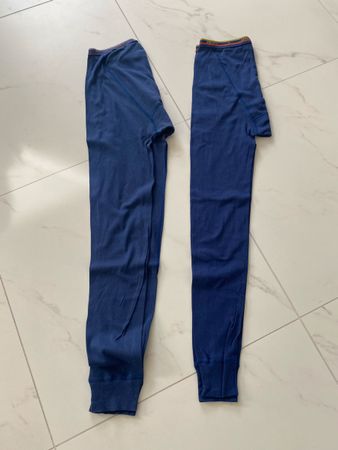 2 Jockeyunterhosen lang blau Gr. L zusammen