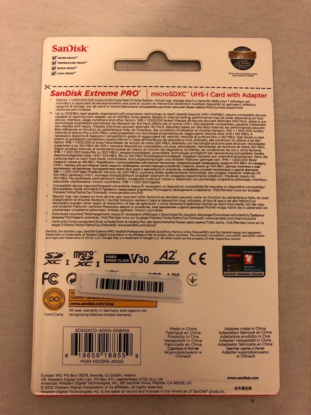 Sandisk Schede di memoria: SanDisk Exdrem Pro micro – Nuovo e nell'imballaggio originale da Adlikon b.Regensdf venduto da top2020 1