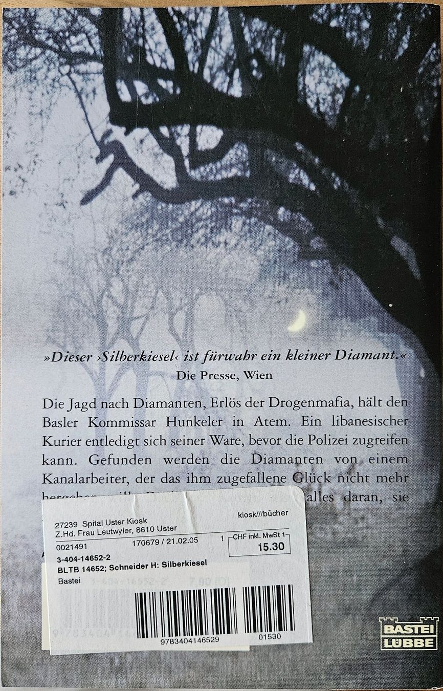 Bücher: Hansjörg Schneider - Silberkiesel - Band 1 – Gebraucht aus Hinwil von brucha01 1