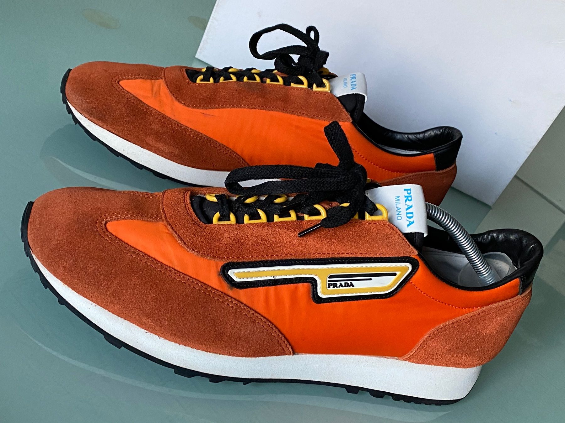 Prada Scarpe da uomo: PRADA Logo Calzature Saint Tropez Technical Sneakers 44.5 – Usato da Kreuzlingen venduto da kruezbiz