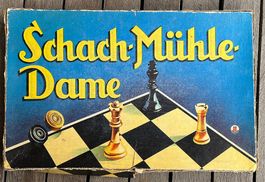 Schach Mühle Dame - altes Spieleset