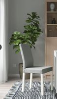 6 IKEA Esszimmerstühle mit hellgrauen Bezügen