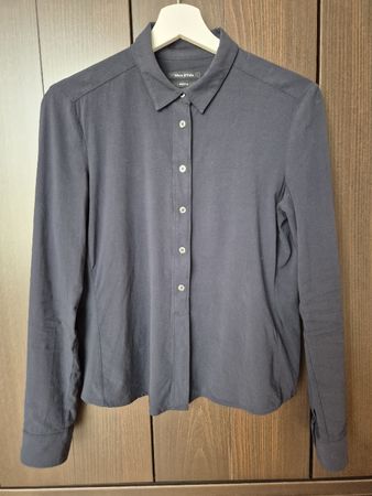 Marc O’Polo Damen Bluse Dunkelblau / Schwarz – Gr. 36