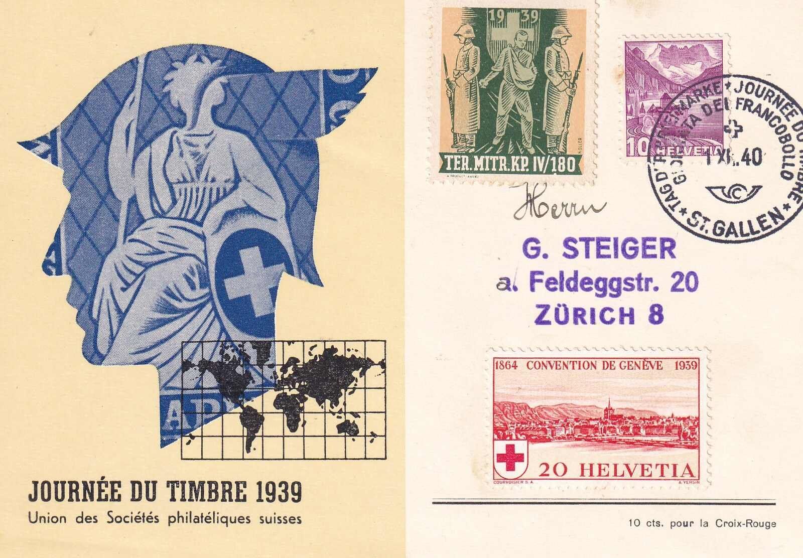 Tutti i francobolli: 1939/55, 17 Briefe / Karten Tag der Briefmarken – Usato da Wenslingen venduto da riger11
