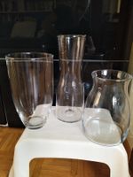 Vases / carafe en verre transparent (Lots de 3 pièces)