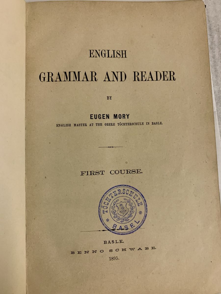 Libri: Antikes Schulbuch "English Grammar and Reader" 1895 – Usato da Erlenbach ZH venduto da Ritschly