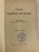 Antikes Schulbuch "English Grammar and Reader" 1895