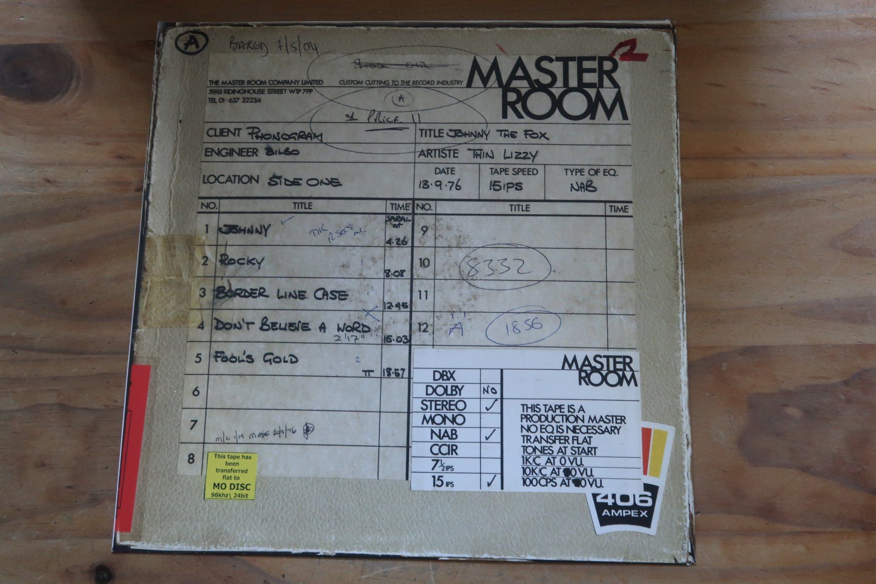 Dischi in vinile: THIN LIZZY - JOHNNY THE FOX - ROTES RED VINYL LP – Usato da Basel venduto da Patiscat 5