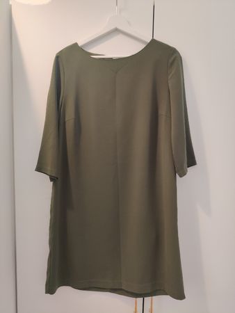 Sommerkleid Gr. M Khaki 3/4 Ärmel 